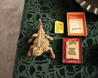 Horned Lizard, Vintage Zippo Lighter