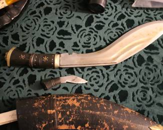 Vintage Gurkha Khukuri Knife & Sheath