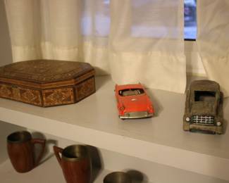 Vintage Die-Cast Car, Inlaid Jewelry Box
