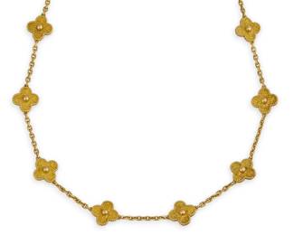 Vintage Van Cleef Arpels 18K Alhambra Necklace 