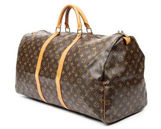 Louis Vuitton Keepall travel bag in brown monogram canvas