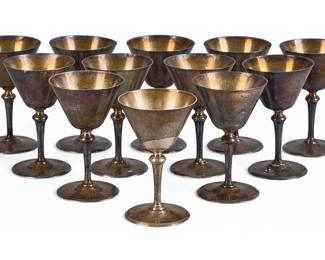 Tiffany Co. Sterling Cocktail Goblets
