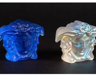  Versace Medusa Crystal Sculptures