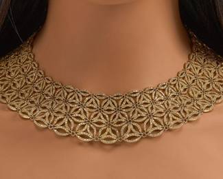 14K Diamond Bib Necklace