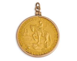 Mexican Fine Gold Coin Centenario Pendant