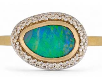 14K Black Opal Ring