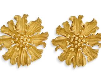 Tiffany Co. 18K Gold Flower Earrings