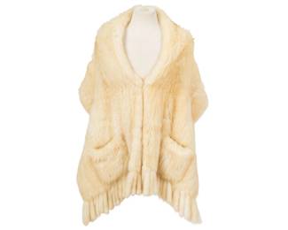  Knitted Pearl Sable Fur Shawl