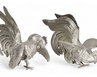 Camusso Sterling Silver Roosters