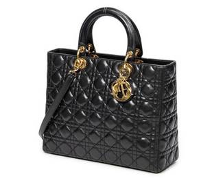 Dior Large Lady Dior Zip Shoulder Bag