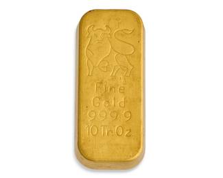 Rare Vintage Merrill Lynch 10oz Solid Gold Bull Bar 