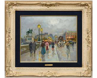 Edouard Cortes, Pont Neuf, Rainy Evening