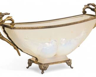 French Opalescent Centerpiece Bowl
