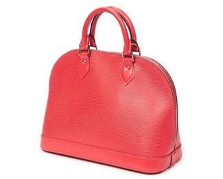  Louis Vuitton Alma PM handbag of grenade epi calfskin leather