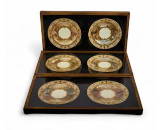 Framed Dresden Ambrosius Lamm Porcelain Opera Cabinet Plates