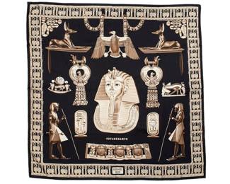 Hermes Tutankhamun Silk Scarf