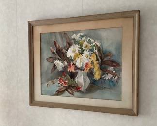 Floral Watercolor by E. Rome 