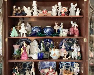 Lots of Pottery, Blue and White China , Glass, Figurines 