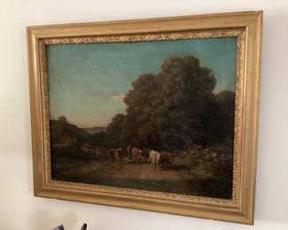 Antique Cow Painting 
