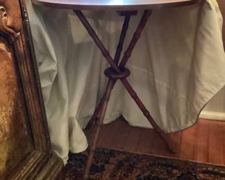 Faux Bamboo Side Table