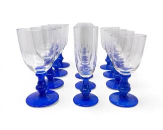 20 VilleroyBochIsabelleBlueGlasswareSet27Pieces