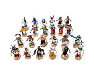 237 24pcsHandcraftedKachinaDollsSouthwestNativeAmericanStyle