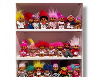 184 AssortedDressedTrollDollCollectionVariousStylesOutfits