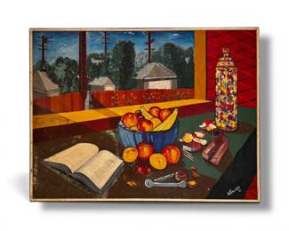 34 Signed1961OriginalOilPaintingSundayAfternoonLarge