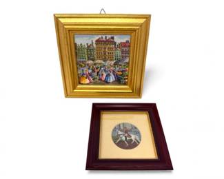 108 MariaStranskyViennaPetitPointArt2FramedHandStitchedPieces