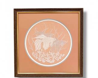 148 FramedFabricArtworkbyJFrancoisHaiti