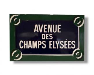 141 ParisAvenuedesChampslysesMetalStreetSign