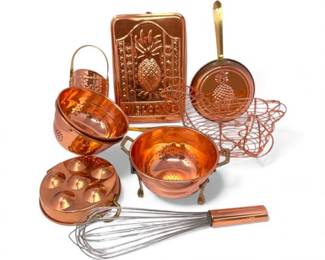 30 CopperKitchenwareLot8PiecesSomeOldDutchNewwTags