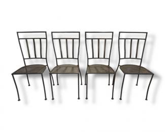 106 Setof4MetalOutdoorDiningChairs
