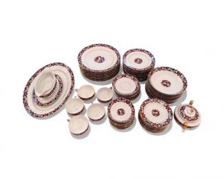 4 65pcJohannHavilandBavariaDinnerwareGeometricMulticolorPattern