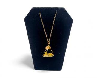 92 14kGoldMiniatureBalanceScalePendantNecklace311g