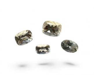 163 Setof4FacetedSpodumeneGemstones22ct14ct070ct035ct