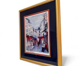 152 JCamusRueMouffetardParisStreetSceneFramed