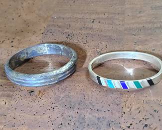 Native american and southwestern sterling jewelry (lots more in the sale).