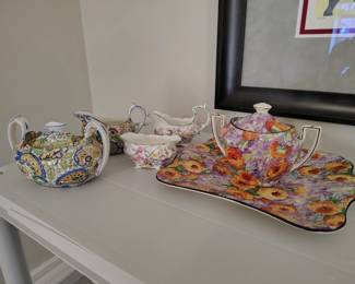 Ornate European porcelain rare patterns from royal doulton Ansley and Haviland