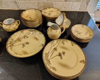 Antique Meiji 1800s porcelain satsuma set