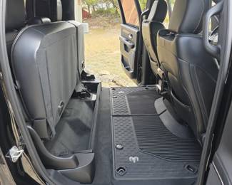 Spacious rear cargo area with seats in the folded position