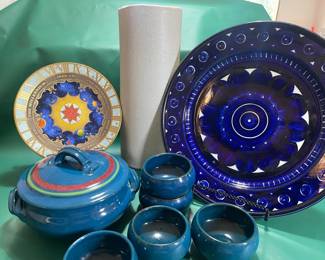 Pottery In Blues And White