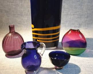 Glass Decor In Various Purple Hues