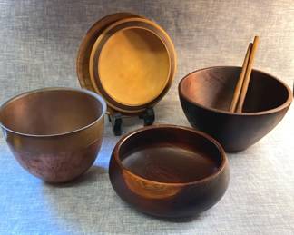 Mid Century Teak Serving Bowls And More