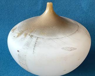 Stunning Glass Art Foil Vessel By David Hering