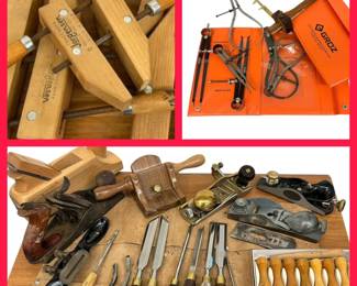 Woodworking Chisels, Planers, Clamps, Calipers