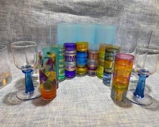 Unique Colorful Glassware Barware