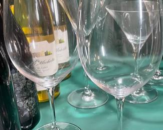 A Mix Of Lenox, Riedel Glasses And Port Glasses