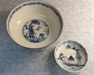 Japanese Aoiki Porcelain Bowls
