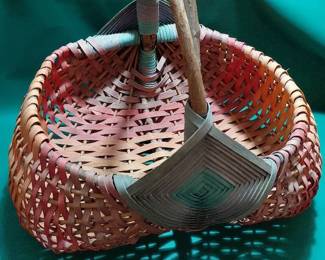 Rainbow Ombre Handwoven Basket